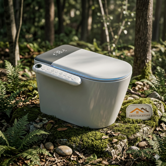 Унитаз умный MEISHIDA-617, 70см, УФ, ИК, фильтр воды, очиститель, ароматизатор, фильтр воздуха