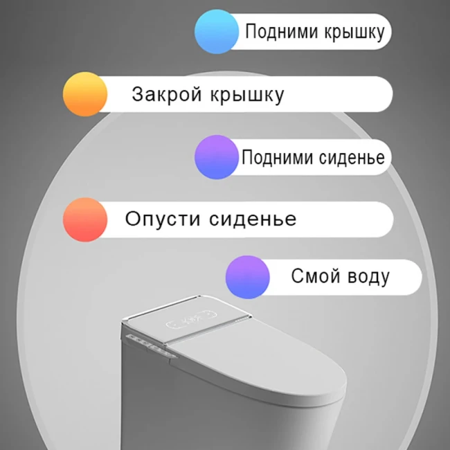 Унитаз умный MEISHIDA-956F, 68см, бачок, пена, детское сиденье, русский голос