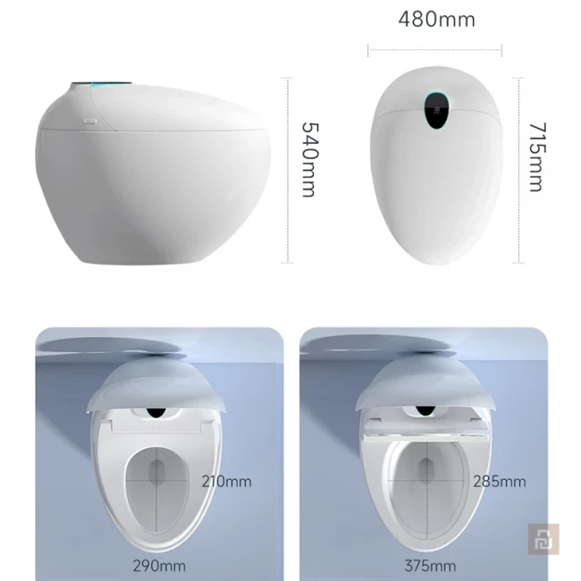 Унитаз умный MEISHIDA-964F, 71.5см, автомат, бачок, пена, русский голос