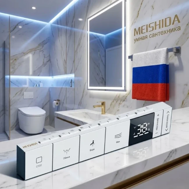 Унитаз умный настенный MEISHIDA-G16, 59см, ароматерапия, УФ, тихий, русский голос