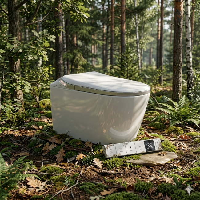 Унитаз умный настенный MEISHIDA-G23/2026, 58см, УФ, новый пульт