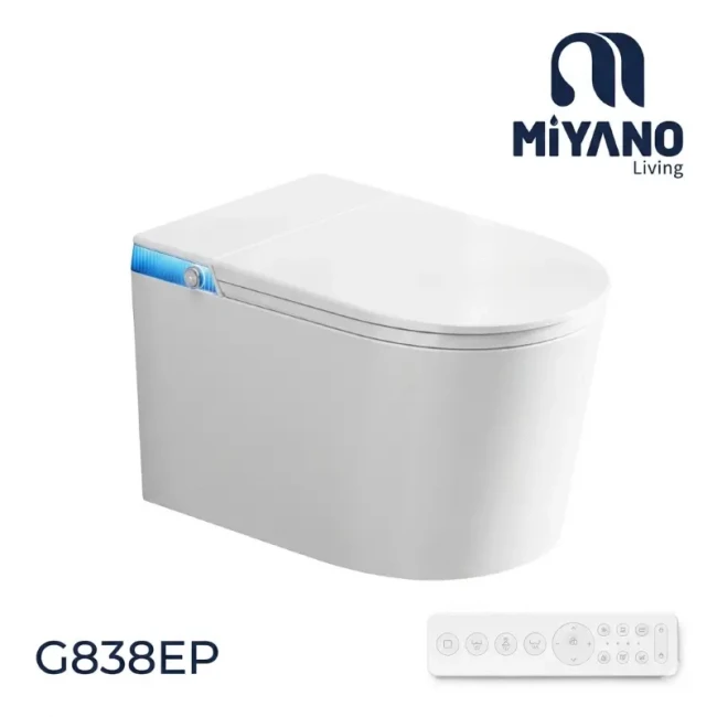 Умный унитаз настенный MiYANO G838EP, 58.8см, УФ, ИК, фронтальный подмыв