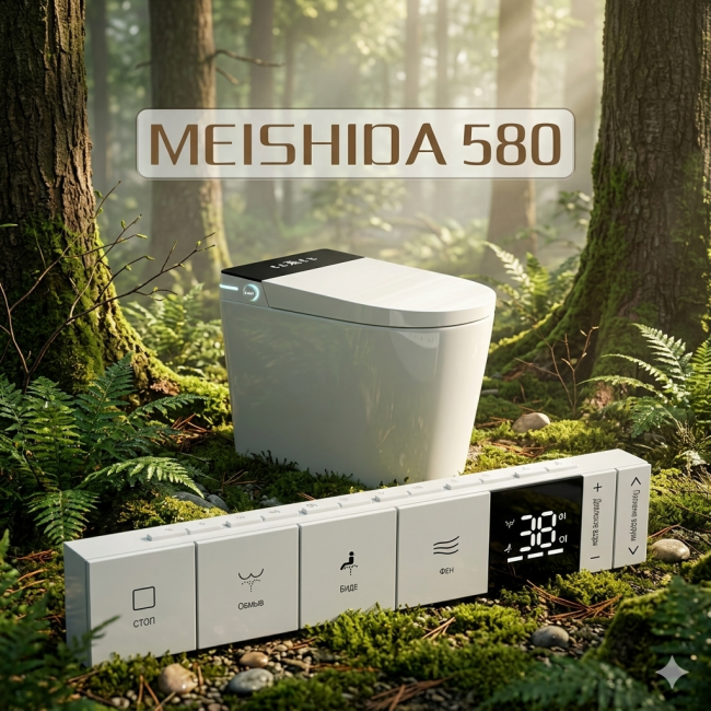 Унитаз умный MEISHIDA-580, 59см, уф-стерилизатор Унитаз умный MEISHIDA-580, 59см, уф-стерилизатор