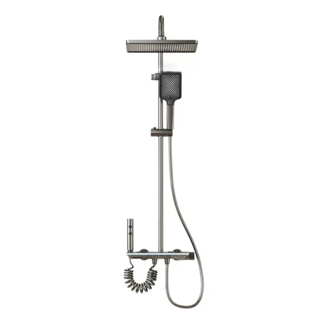 Душевой комплект HUIDA Ah-1111, латунь, дисплей, термостат, распылитель