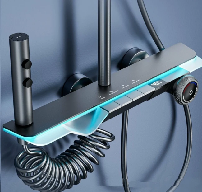 Душевой комплект Meishida Sugar 2747, термомостат, дисплей