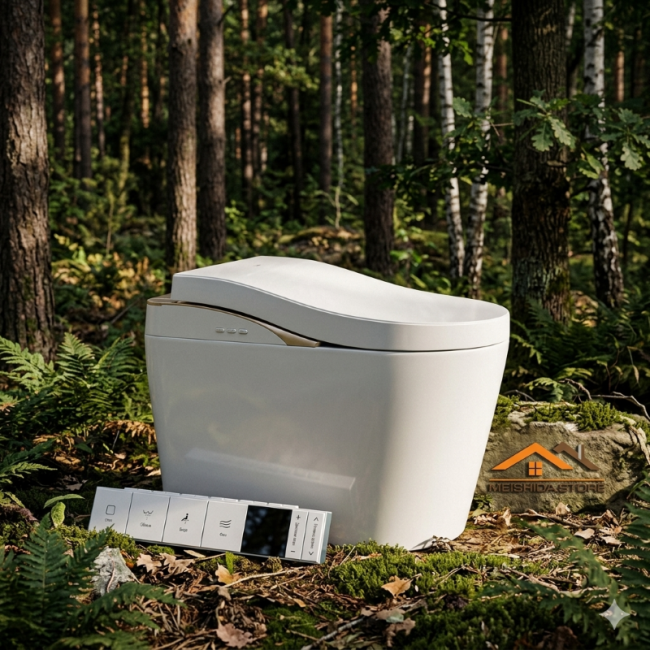 Унитаз умный MEISHIDA-S870, 68см, дезодорация, ароматерапия, пена