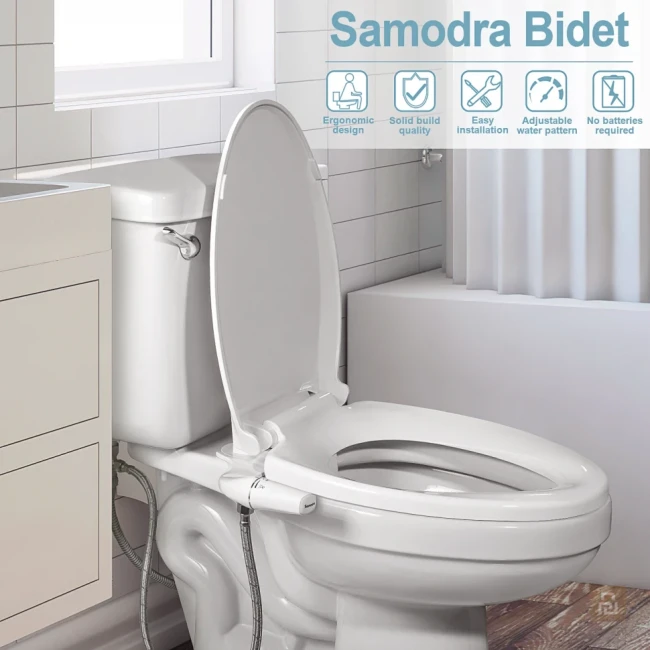 Биде для унитаза SAMODRA Ultra-Slim Bidet, ультратонкое с регулируемым давлением воды
